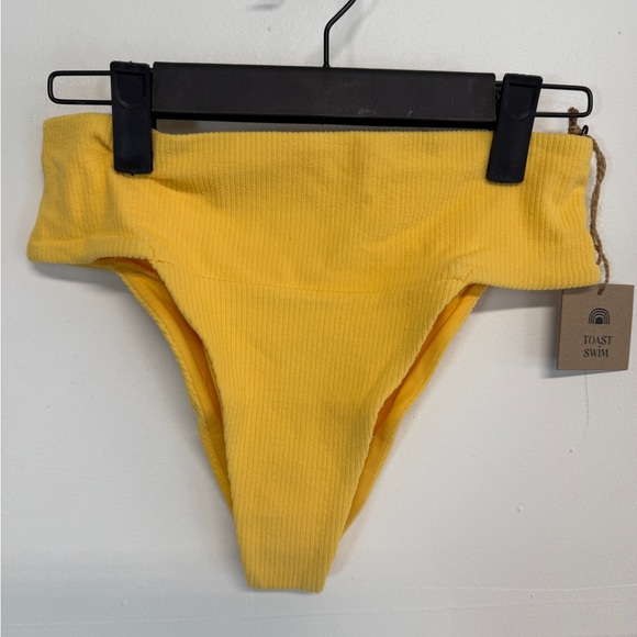 Free People Other - Free People x Toast Swim Ribbed Banded Waist Bikini Bottom in Sunset Rib Size S